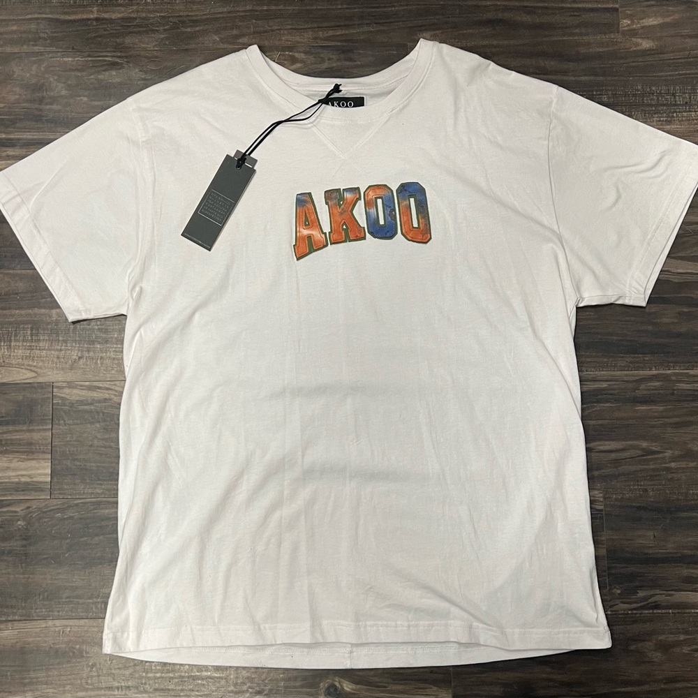 4XL AKOO White Men's Shirt new with tags